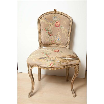 Lot 445 - Louis XV Painted Wood Chaise 19th Century
