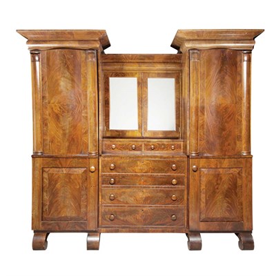 Lot 192 - Classical Mahogany Gentleman's Wardrobe Circa...