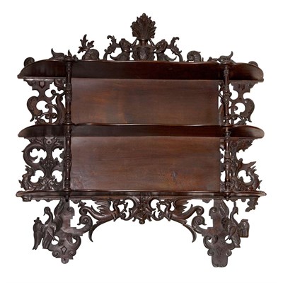 Lot 1244 - Jacobean Style Stained Wood Three-Tier Hanging...