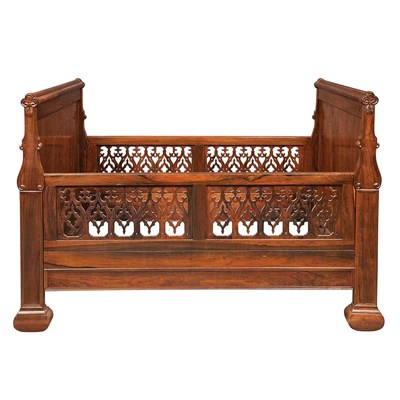 Lot 1517 - American Gothic Revival Carved Rosewood...