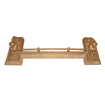 Lot 1590 - Egyptian Revival Brass Fire Fender Second half...
