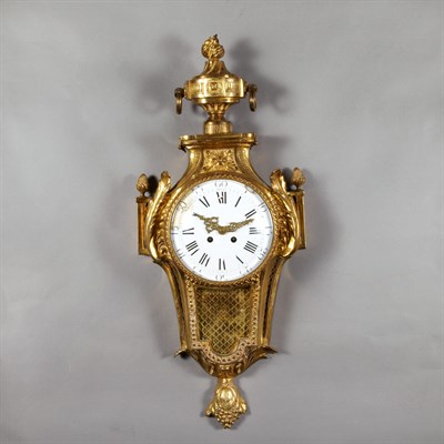 Lot 291 - Louis XVI Style Gilt-Bronze Cartel Clock The...