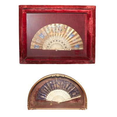Lot 1360 - Two French Framed Fans Mid 19th century In the...