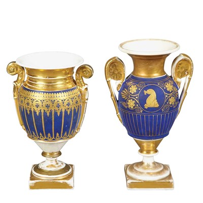 Lot 1471 - Two Pairs of French Porcelain Urns Paris, 19th...