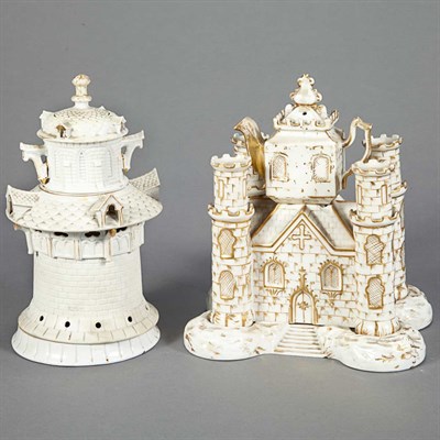 Lot 1308 - Paris Porcelain Veilleuse Jacob Petit, mid...