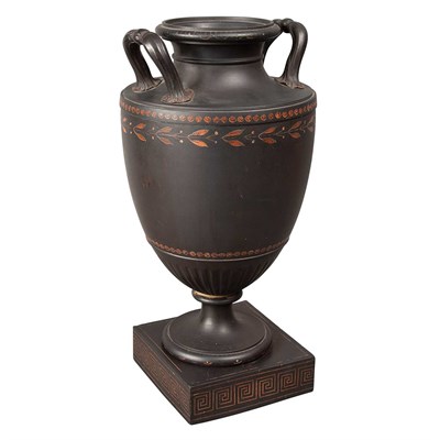 Lot 1418 - Wedgwood & Bentley Etruria Black Basalt Urn...