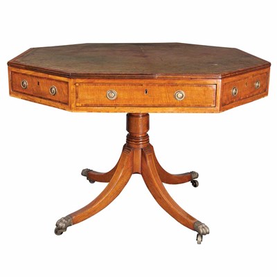 Lot 334 - Regency Rosewood Banded Satinwood and Mahogany...