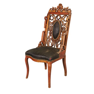 Lot 1519 - American Renaissance Revival Carved Oak Hall...