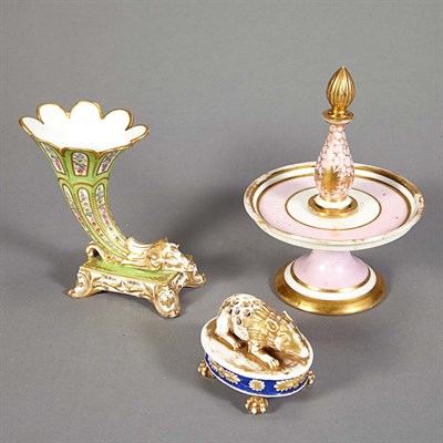 Lot 1197 - Three French Porcelain Table Decorations Mid...