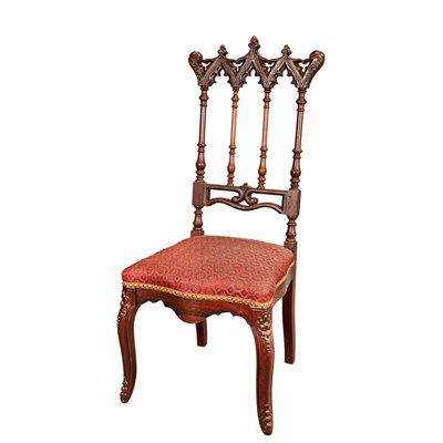 Lot 1411 - American Gothic Revival Carved Rosewood Side...