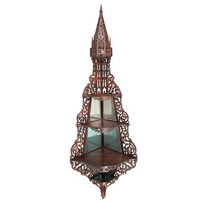 Lot 1532 - American Gothic Revival Carved Mahogany...