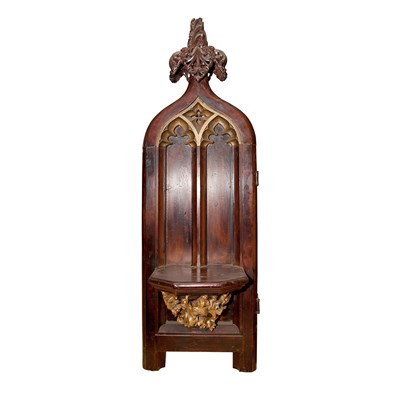 Lot 1250 - Gothic Revival Parcel Gilt and Stained Pine...