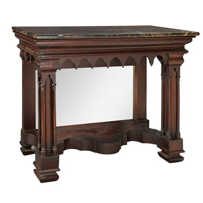 Lot 1428 - American Gothic Revival Carved Mahogany Pier...