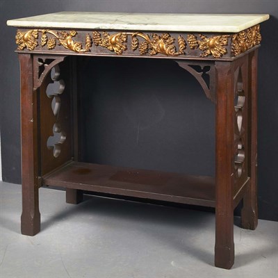 Lot 1579 - American Gothic Revival Parcel Gilt Mahogany...