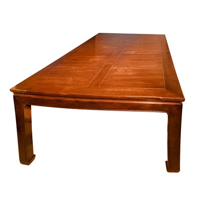 Lot 274 - Chinese Style Mahogany Dining Table With two...