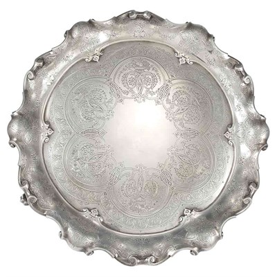 Lot 181 - Victorian Silver Serving Tray John, Edward,...
