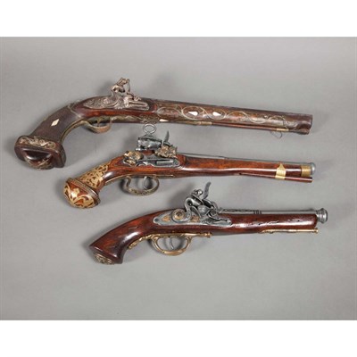 Lot 250A - North African Souvenir Gun; Together with Two...