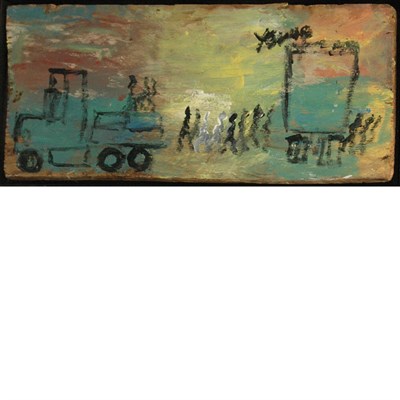 Lot 113 - Purvis Young American, 1943-2010 Men at Work...