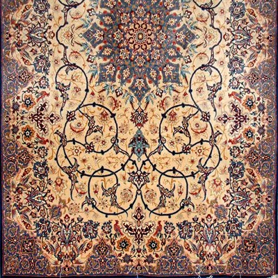Lot 440 - Isfahan Rug Central Iran, second half of the...