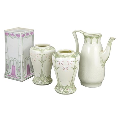 Lot 336 - Group of Leuconoe Art Nouveau Ceramic Articles...