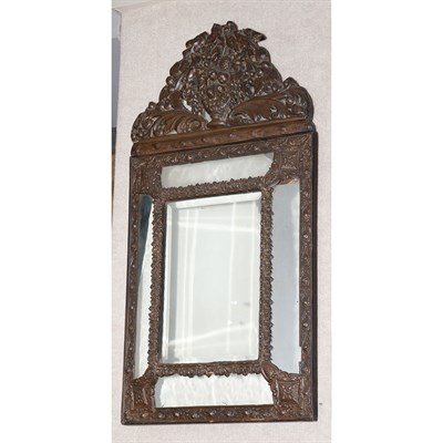 Lot 304 - Continental Baroque Style Metal Mirror Framed...