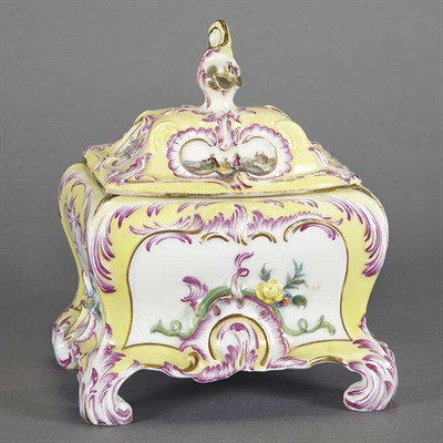 Lot 244 - Meissen Gilt Decorated Porcelain Box Of...