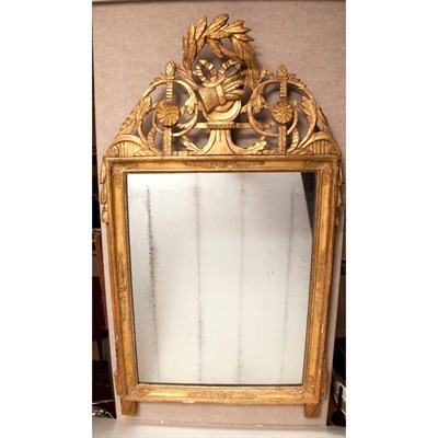 Lot 386 - Louis XVI Style Gilt-Wood Mirror Height 50...