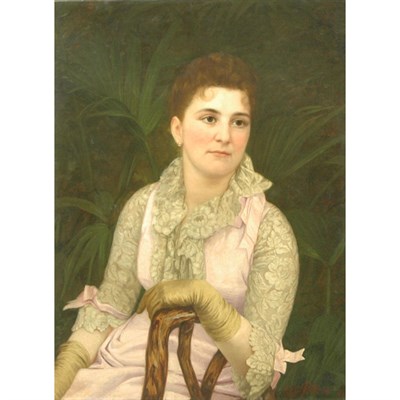 Lot 42 - American School 19th Century Lady Seated in a...