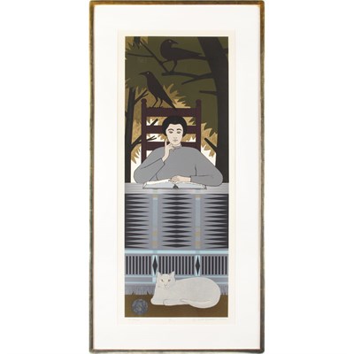 Lot 90 - Will Barnet TOTEM Color screenprint, 1982,...
