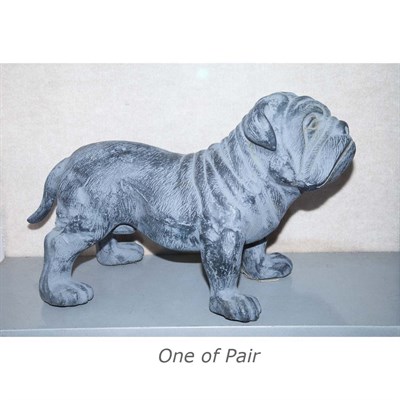 Lot 519 - Pair of Iron Figures of Bull Dogs Length 24...