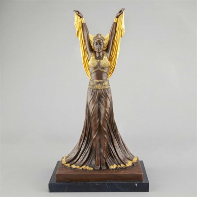 Lot 407 - Art Deco Style Gilt-Bronze Figure of a Dancing...