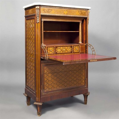 Lot 279 - Louis XVI Style Gilt-Metal Mounted Marquetry...