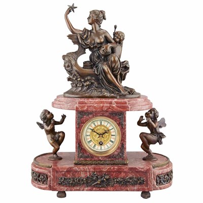Lot 350 - Louis XVI Style Bronze and Marble Figural...