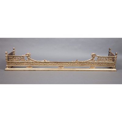 Lot 399 - Empire Style Gilt-Metal Fireplace Fender...