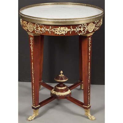 Lot 238 - Louis XVI Style Gilt-Metal Mounted Mahogany...