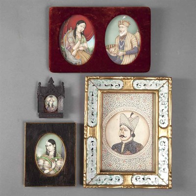 Lot 1505 - Group of Seven Framed Indian Portrait...