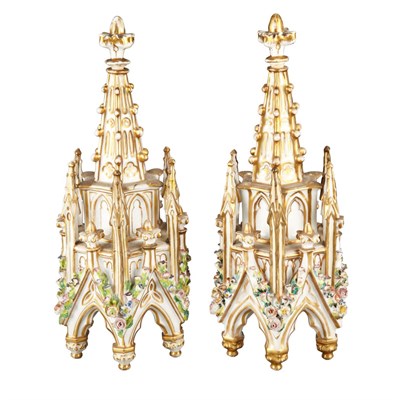 Lot 1340 - Pair of Paris Porcelain Scent Bottles and...