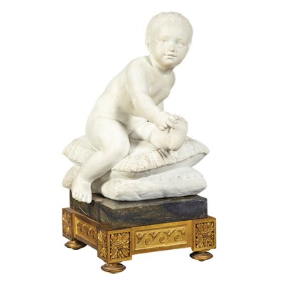 Lot 1207 - French Bisque Figure of a Seated Infant Mid...