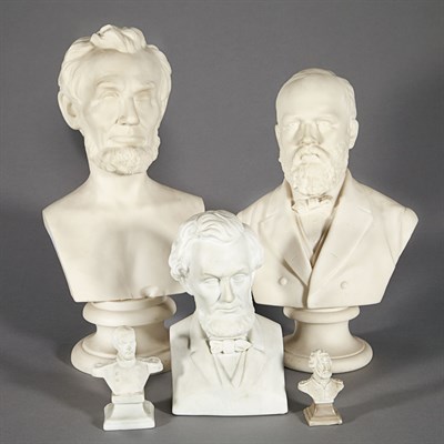 Lot 1322 - Group of Parian Busts of Politicians 19th/20th...