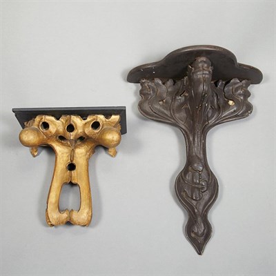 Lot 1591 - Pair of Gothic Revival Carved and Stained Oak...