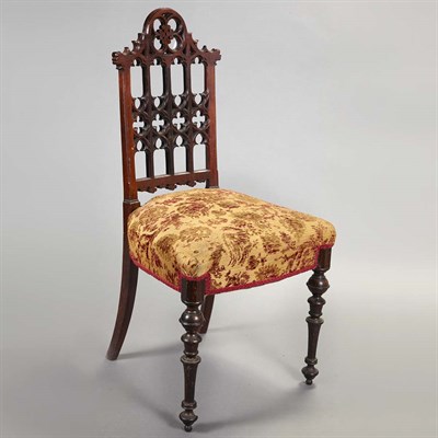 Lot 1577 - American Gothic Revival Carved Rosewood Parlor...