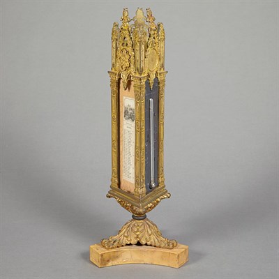 Lot 1359 - Gothic Revival Gilt-Metal Revolving Desk...