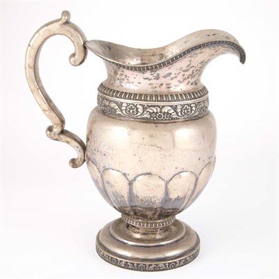 Lot 1255 - Silver Water Pitcher Late 19th century Of...
