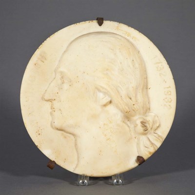Lot 1276 - Ceramic Bust Medallion of George Washington...