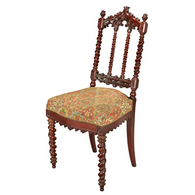 Lot 1518 - American Gothic Revival Carved Mahogany Parlor...