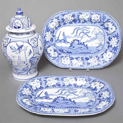 Lot 297 - Pair of English Ironstone Platters; Together...