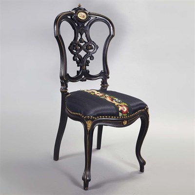 Lot 1232 - Victorian Gilt-Metal and Porcelain Mounted...