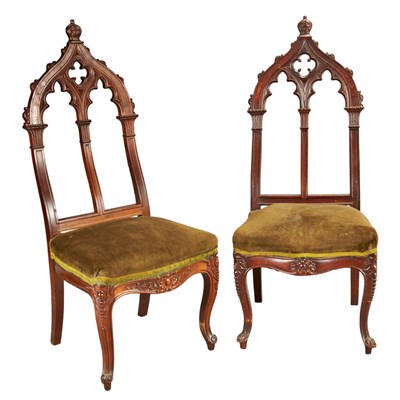 Lot 1419 - Assembled Pair of American Gothic Revival...