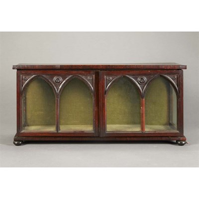 Lot 1499 - Gothic Revival Rosewood Table Cabinet Mid 19th...