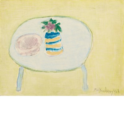 Lot 217 - Milton Avery American, 1885-1965 Lone Flower...